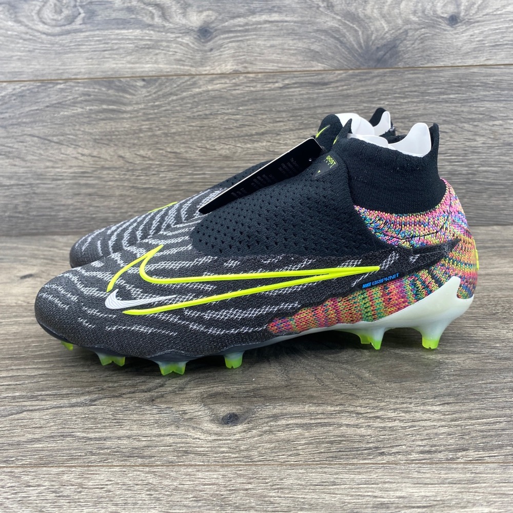 Nike Phantom GX Elite DF Fusion FG Soccer Cleats Mens 6.5 Womens 8 Black Volt